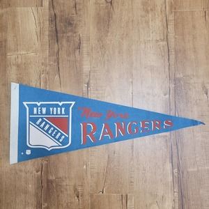 Vtg 1970s New York Rangers Pennant NHL